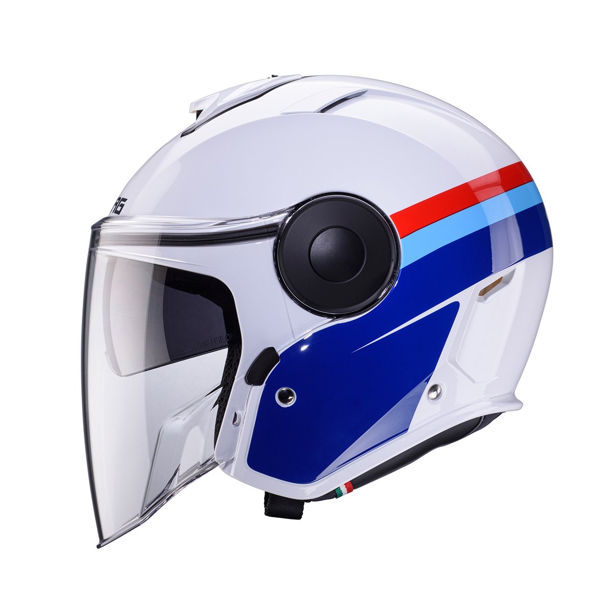 Caberg Soho Zephir White/Blue/Red Helmet - Image 2