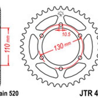 JT Rear Sprockets R/W 486-42 [504]