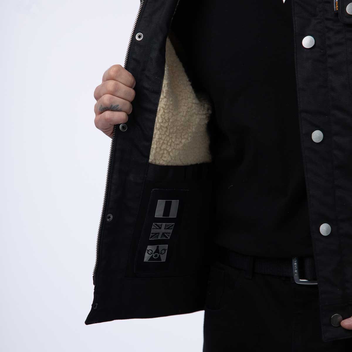 Spada Temper Trucker CE Jacket Black/Tan - Image 5
