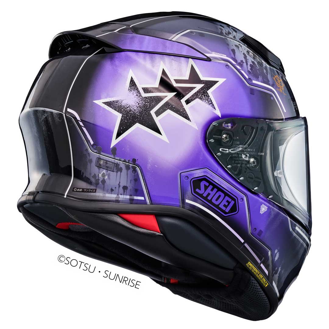 Shoei NXR2 MS-06R-1A Black Tri-Star's Zaku II H-MOB TC-12 Helmet - Image 3