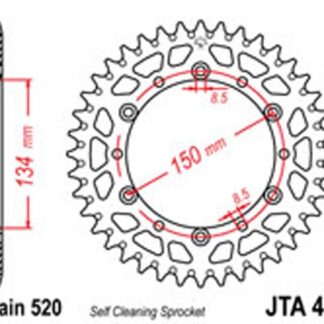 JT Rear Sprockets R/W 460-48SC Alloy