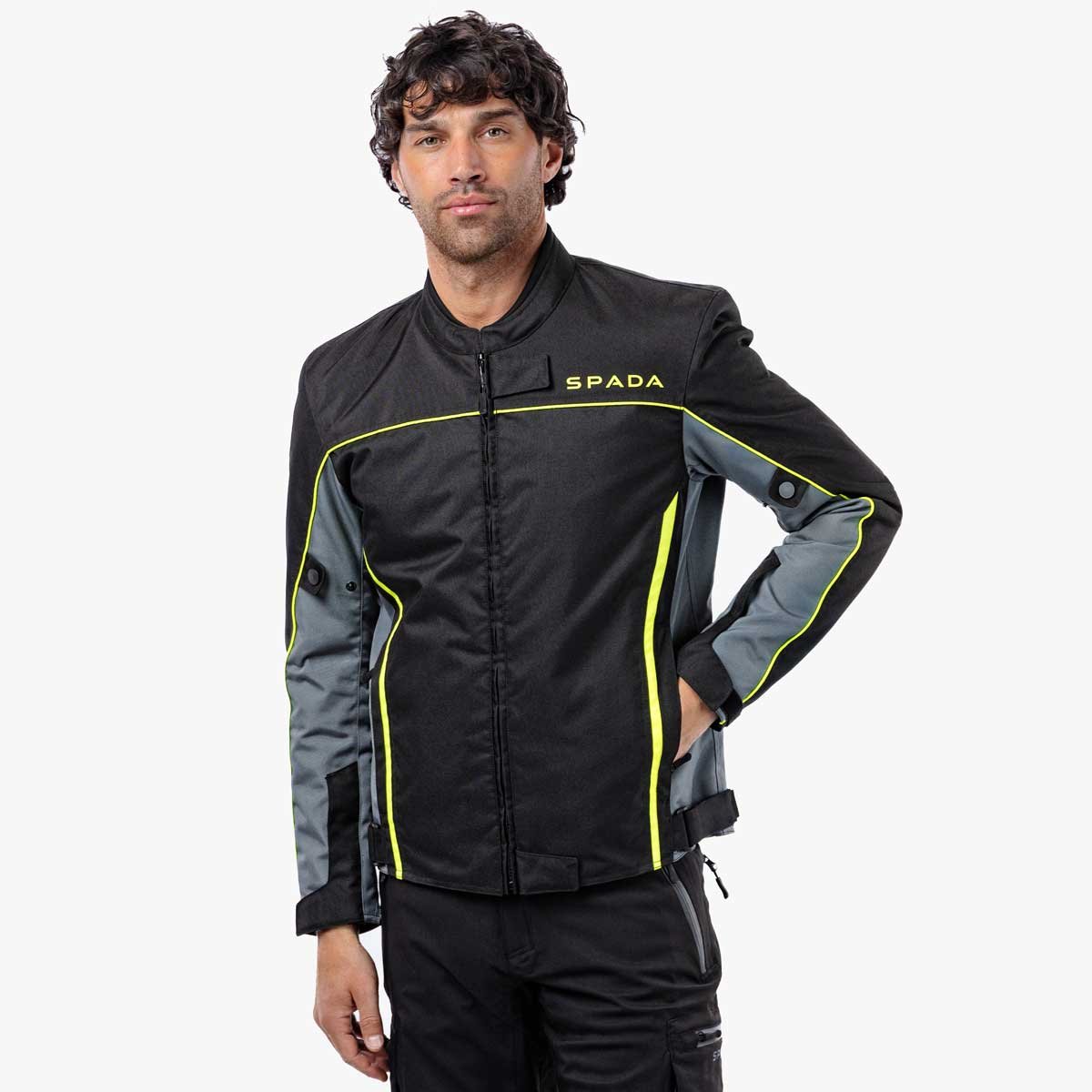 Spada Pace Rev.2 CE WP Jacket Black/Grey/Fluo - Image 2