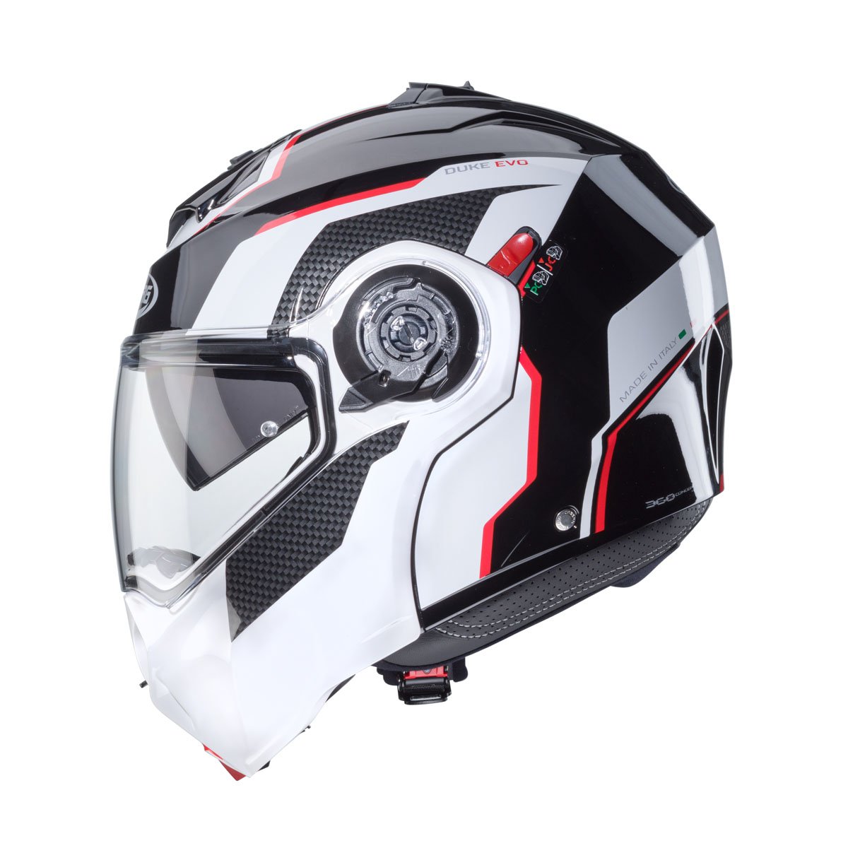 Caberg Duke Evo Move Black/White/Red Helmet - Image 3