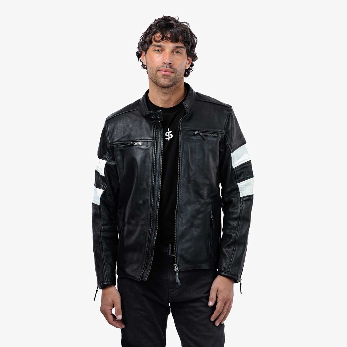 Spada Hanzo CE Leather Jacket Black/Ivory - Image 6