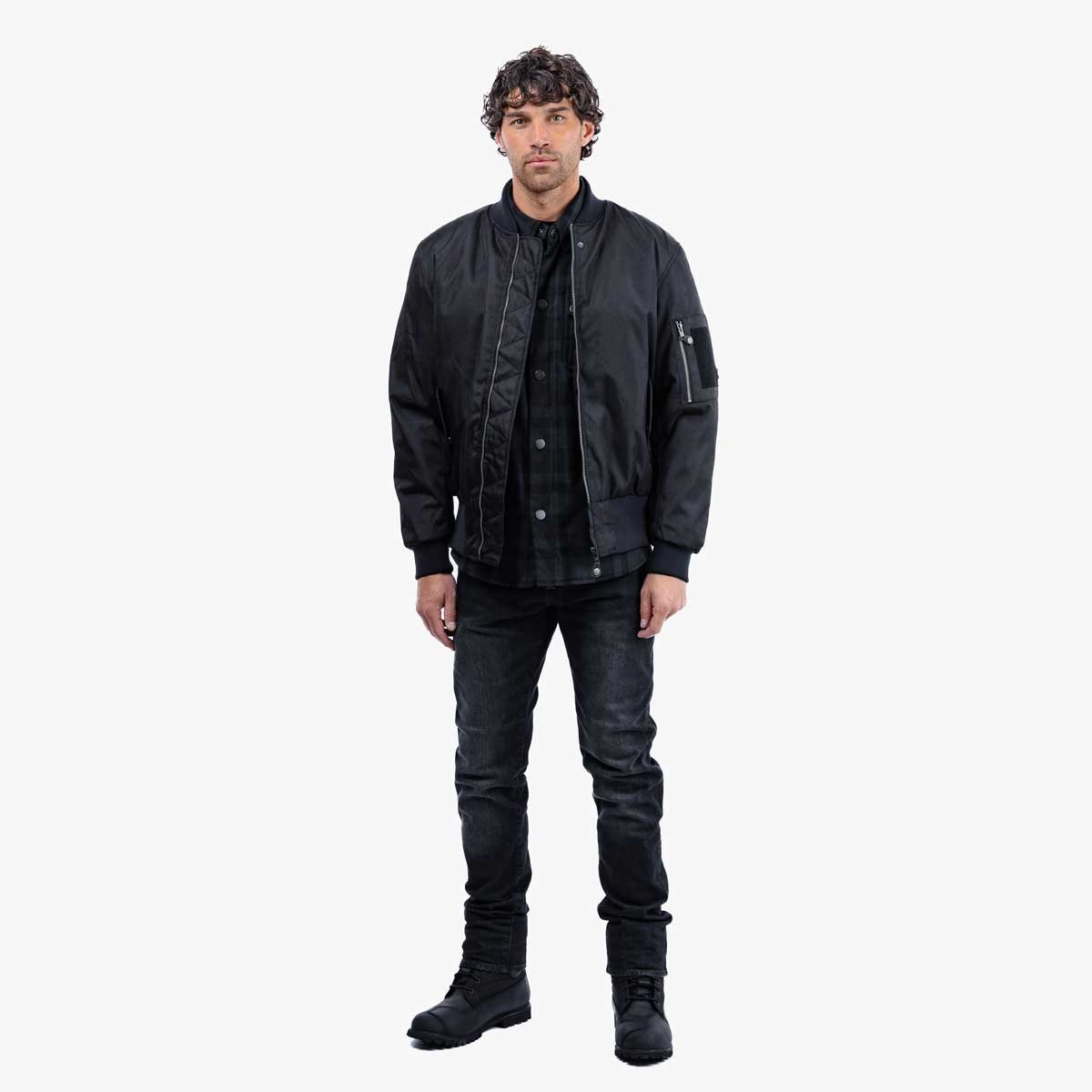 Spada Airforce MA1 CE WP Bomber Jacket Black - Image 3