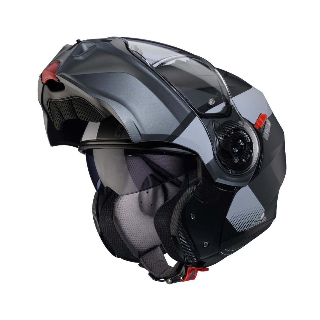 Caberg Duke Evo Indy Matt Black/Gun/Grey Helmet - Image 2