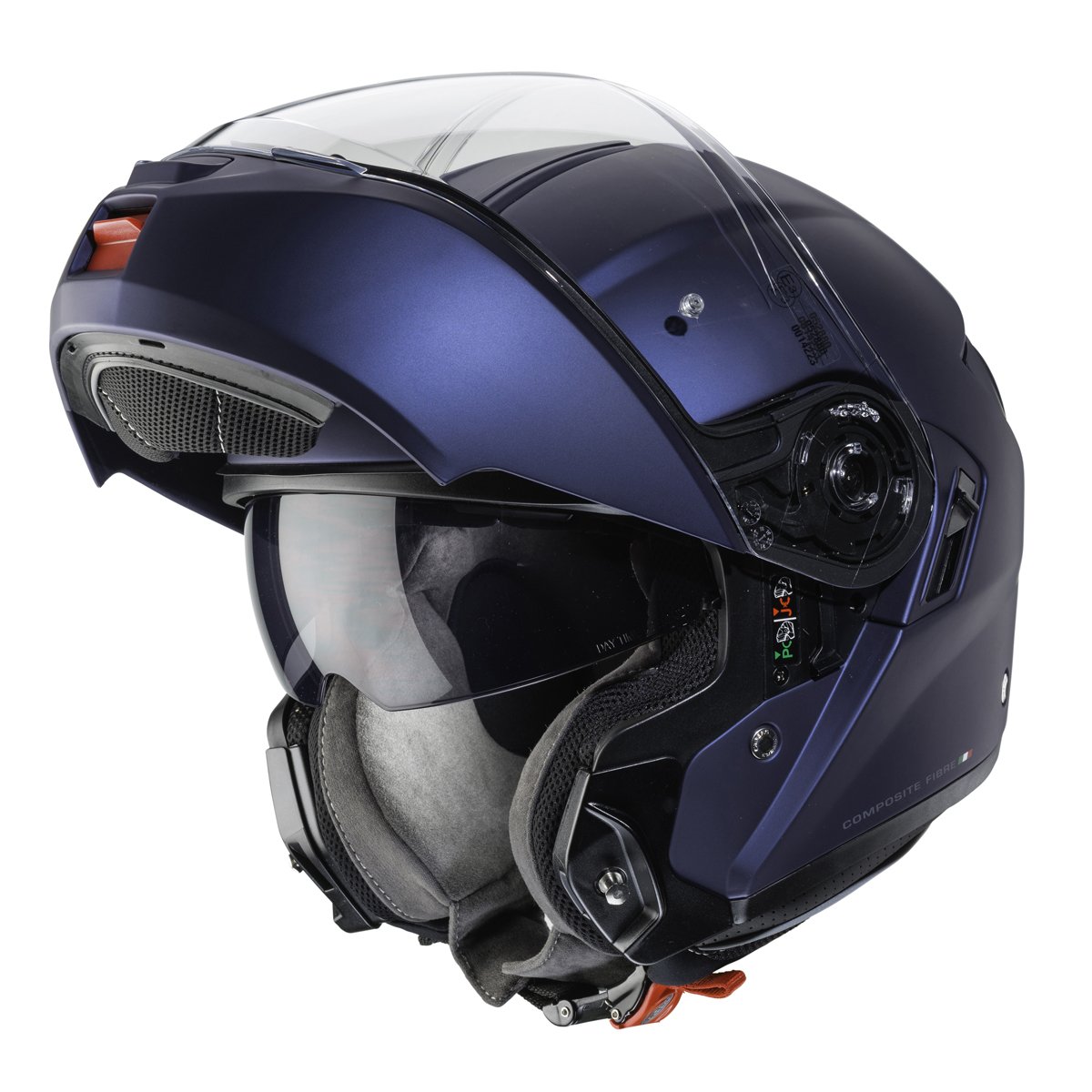 Caberg Levo Matt Blue Flip Up Motorcycle Helmet - Image 2