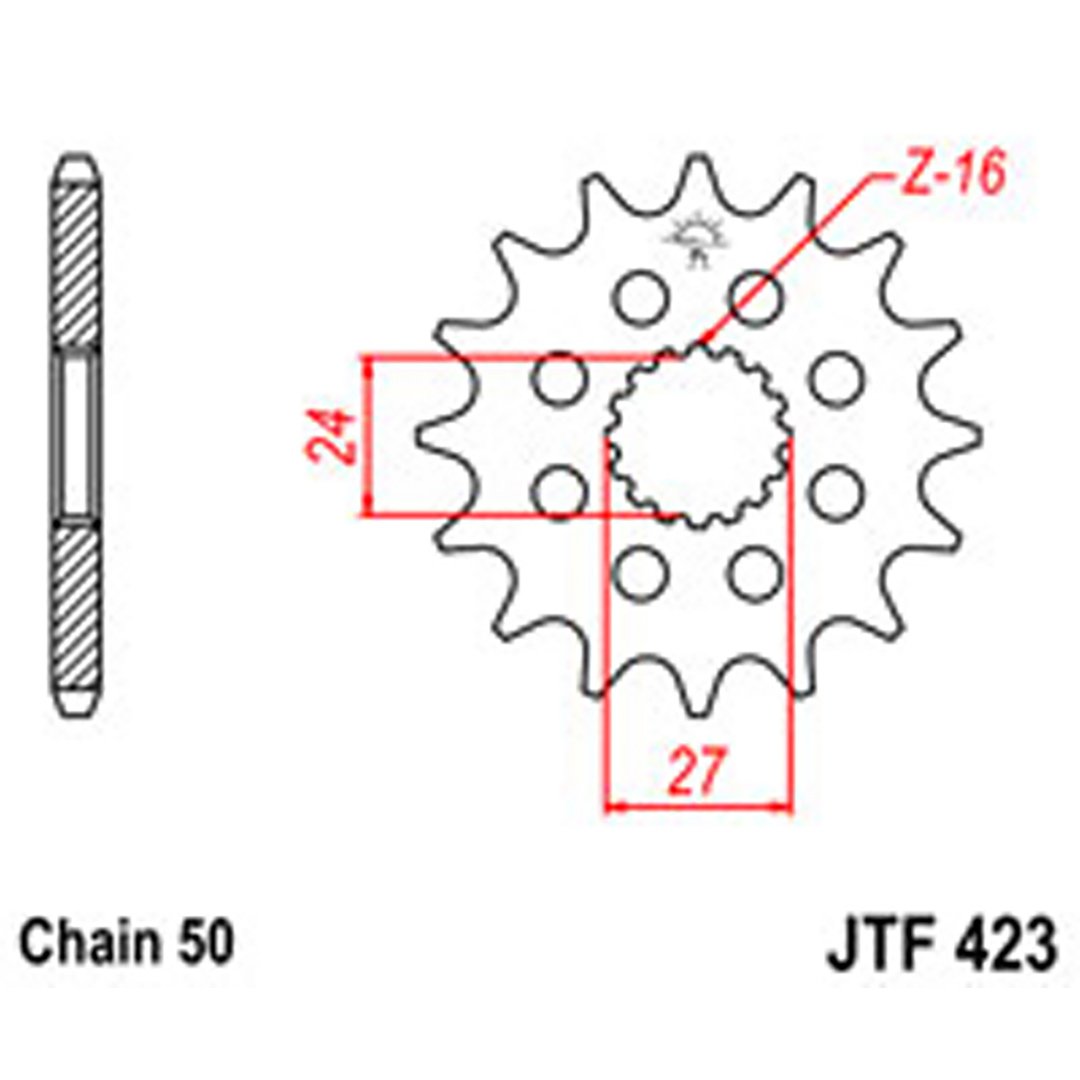 JT Gear Box Sprockets G/B 423-17T SUZ