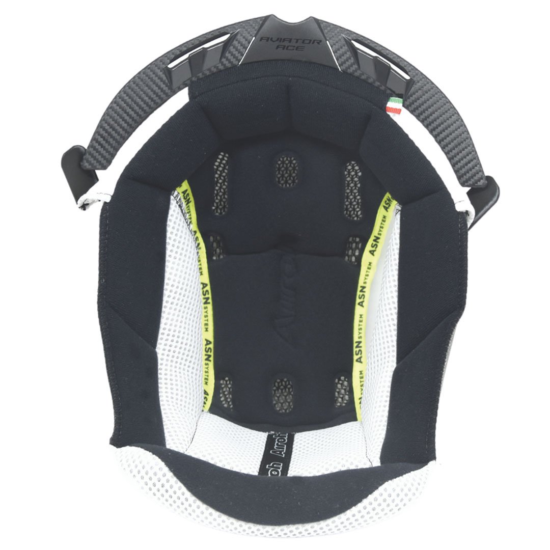 Airoh Aviator Ace Centre Pads Black/White