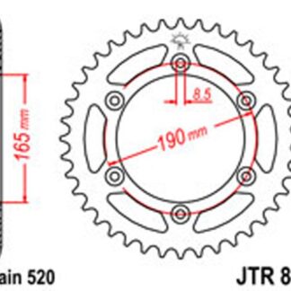 JT Rear Sprockets R/W 896-52 Husqvarna/KTM