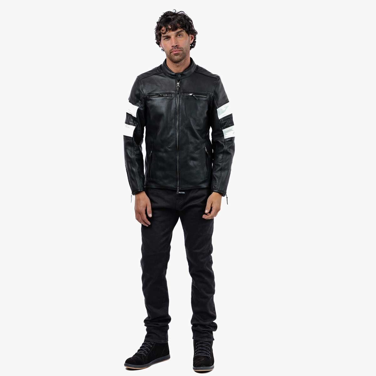 Spada Hanzo CE Leather Jacket Black/Ivory - Image 8
