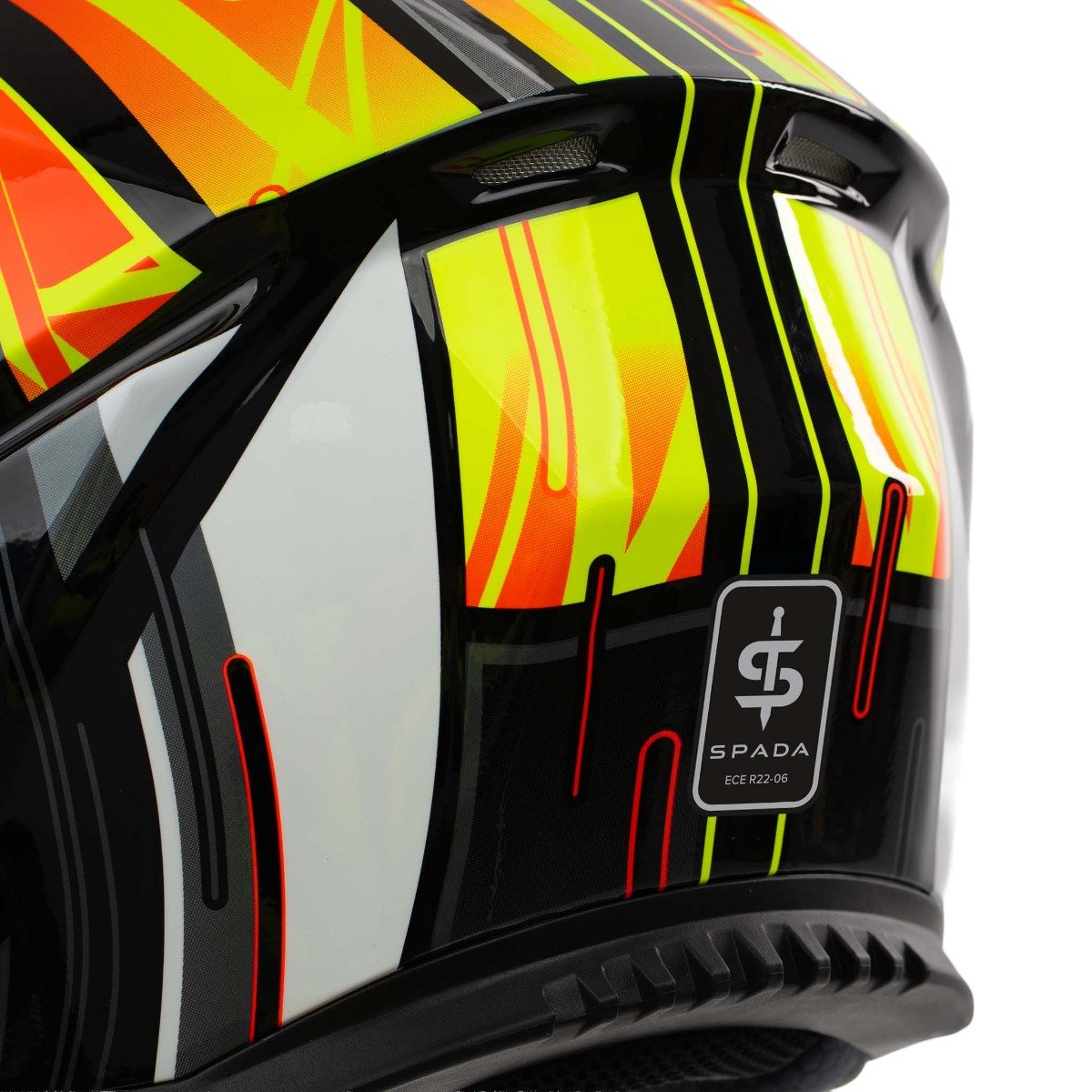 Spada Raiden 3 Cyclone Yellow Helmet - Image 7