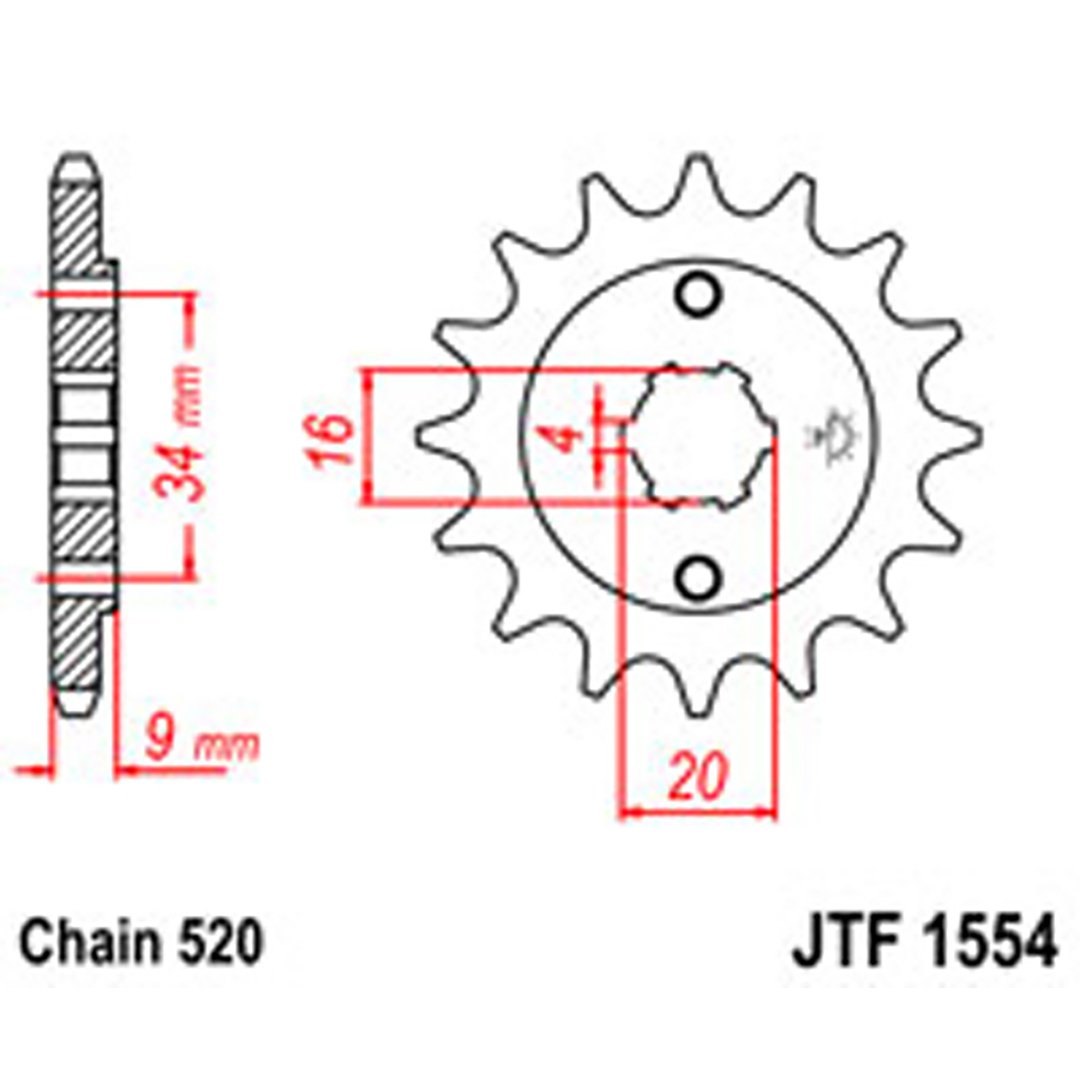 JT Gear Box Sprockets G/B 1554-14