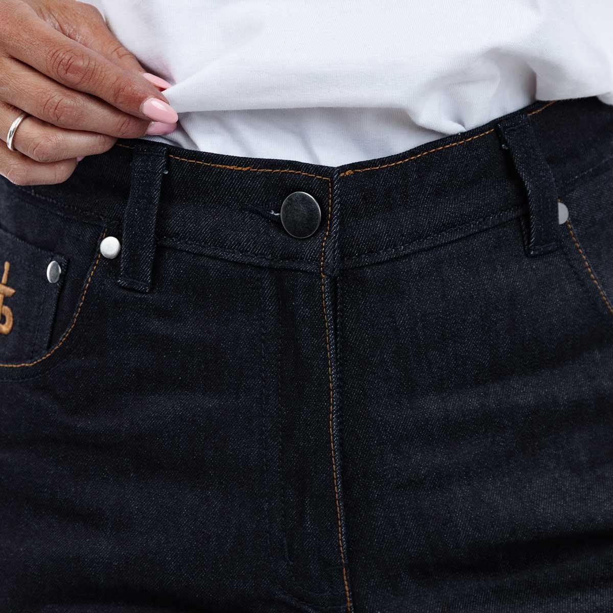 Spada Ronin CE Ladies Jeans Short Leg Raw Indigo - Image 10