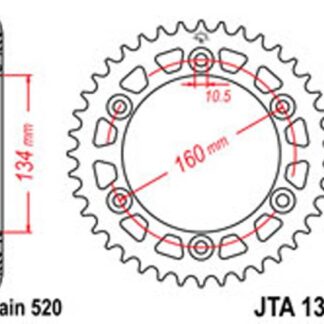 JT Rear Sprockets R/W 1308-42 Alloy