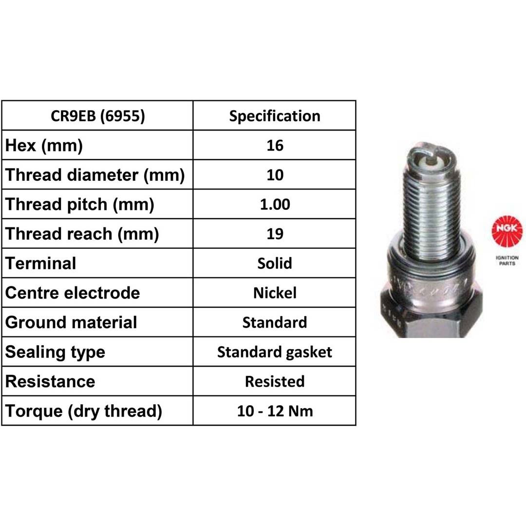 NGK Spark Plug CR9EB Plugs [Box 10]