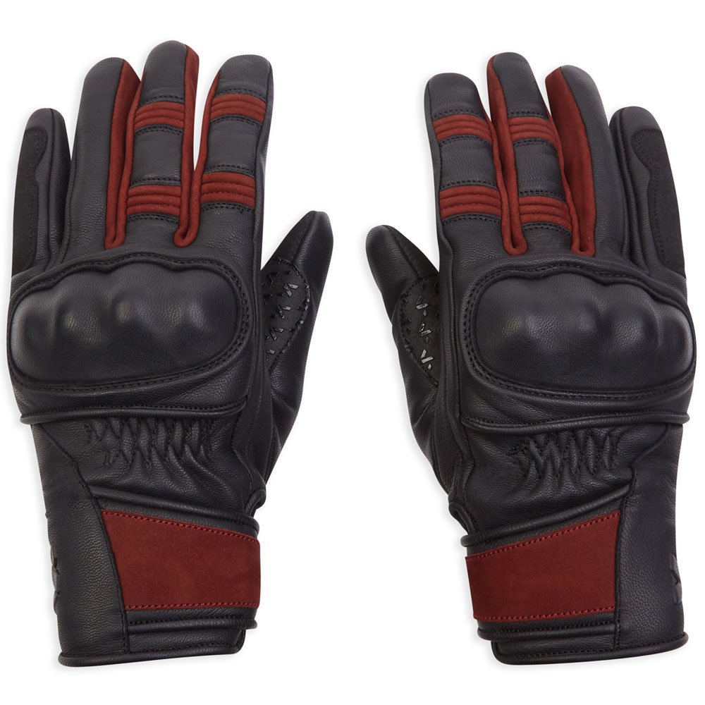 Spada Bennett CE Ladies Leather Gloves Black Burgundy