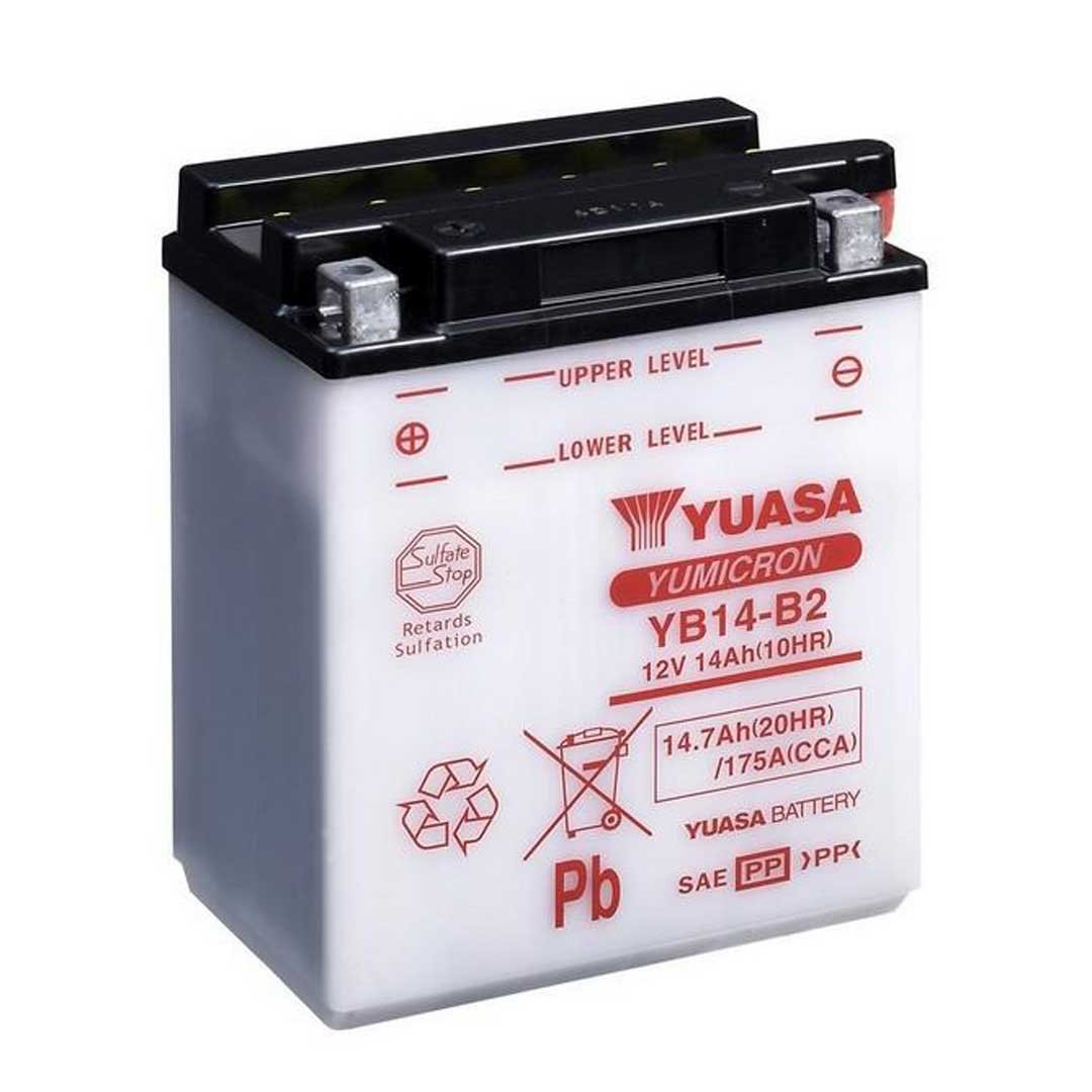 Yuasa Batteries YB14-B2 (CP) With Acid