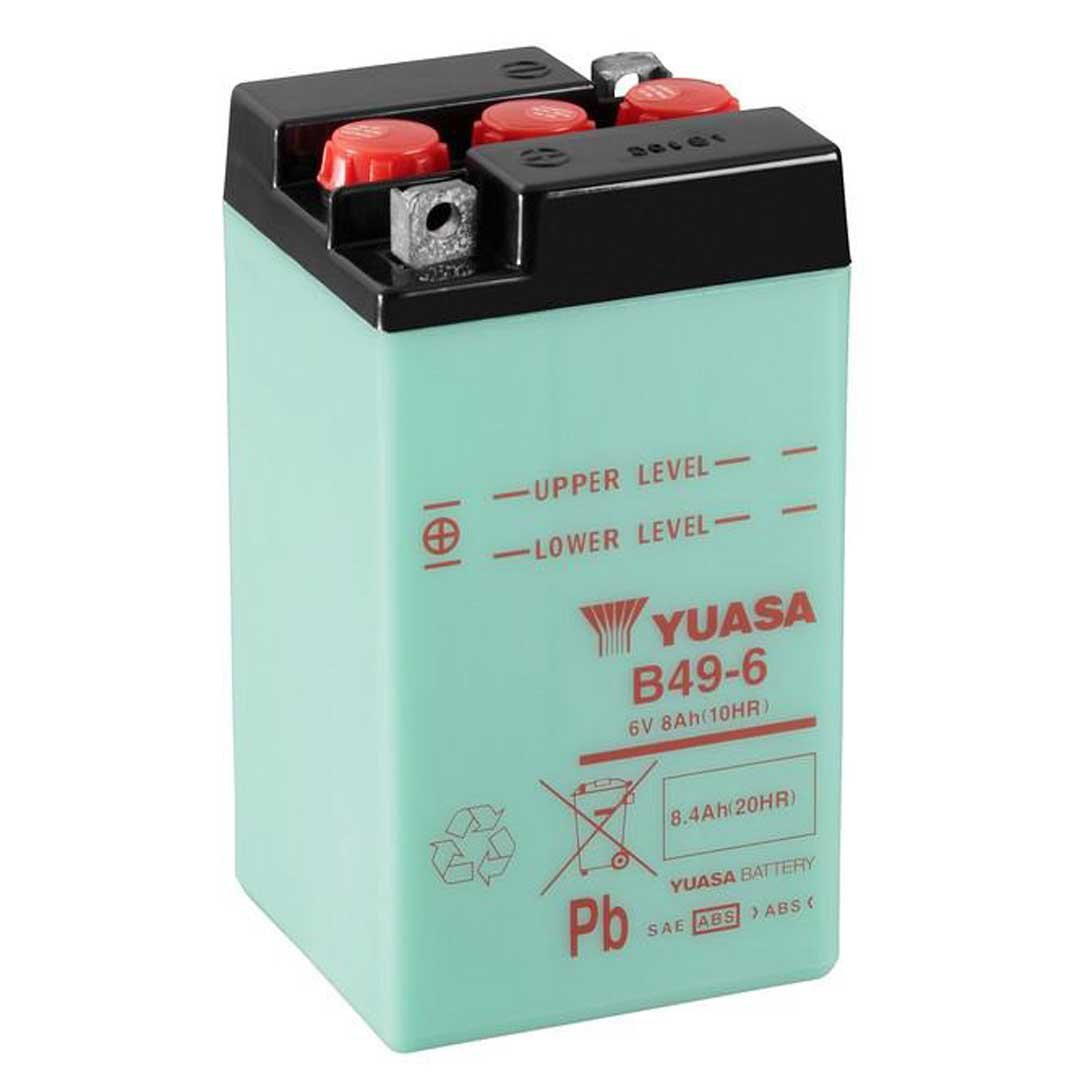 Yuasa Batteries B49-6 (CP) With Acid