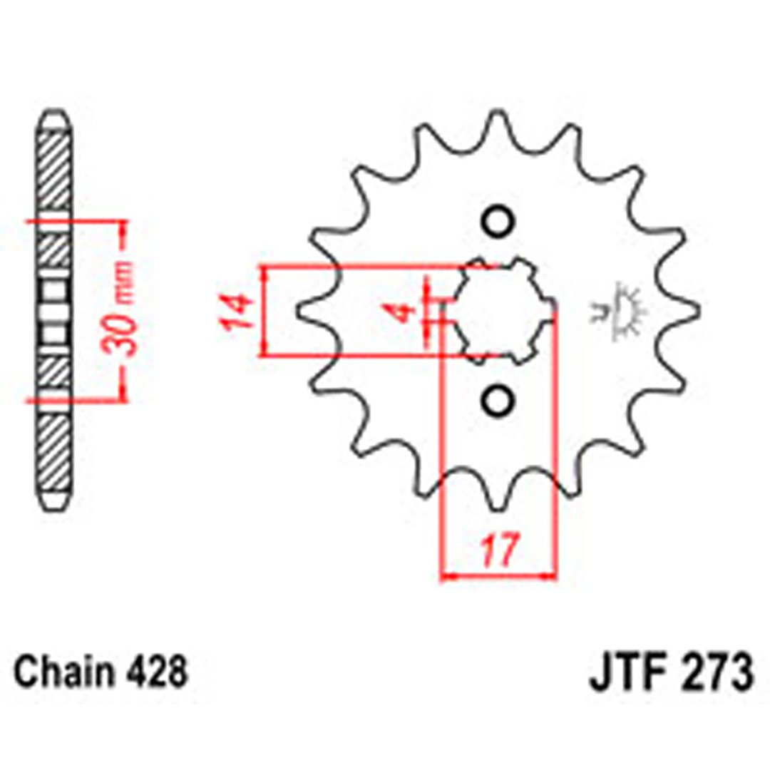 JT Gear Box Sprockets G/B 273-13T HON