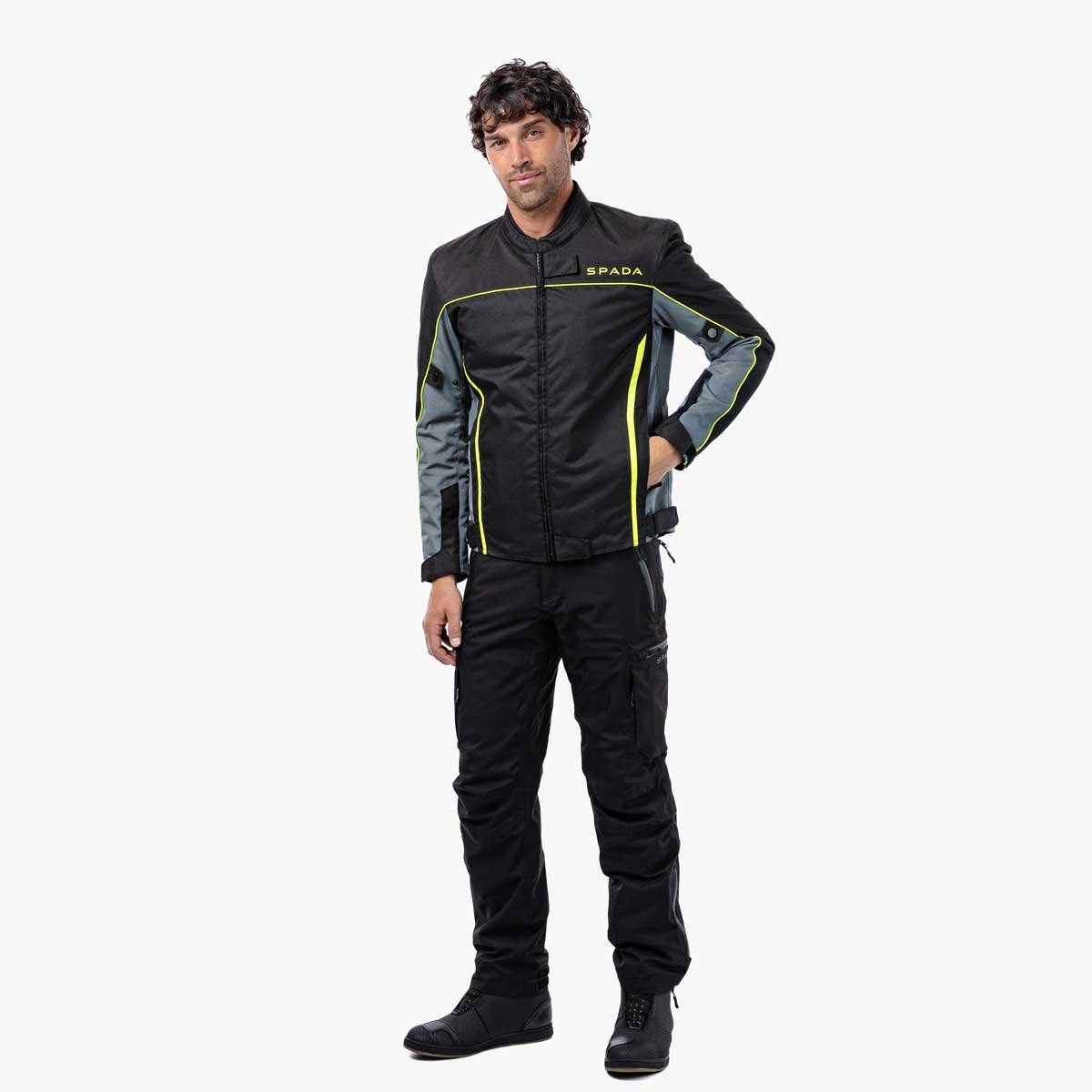 Spada Pace Rev.2 CE WP Jacket Black/Grey/Fluo - Image 7