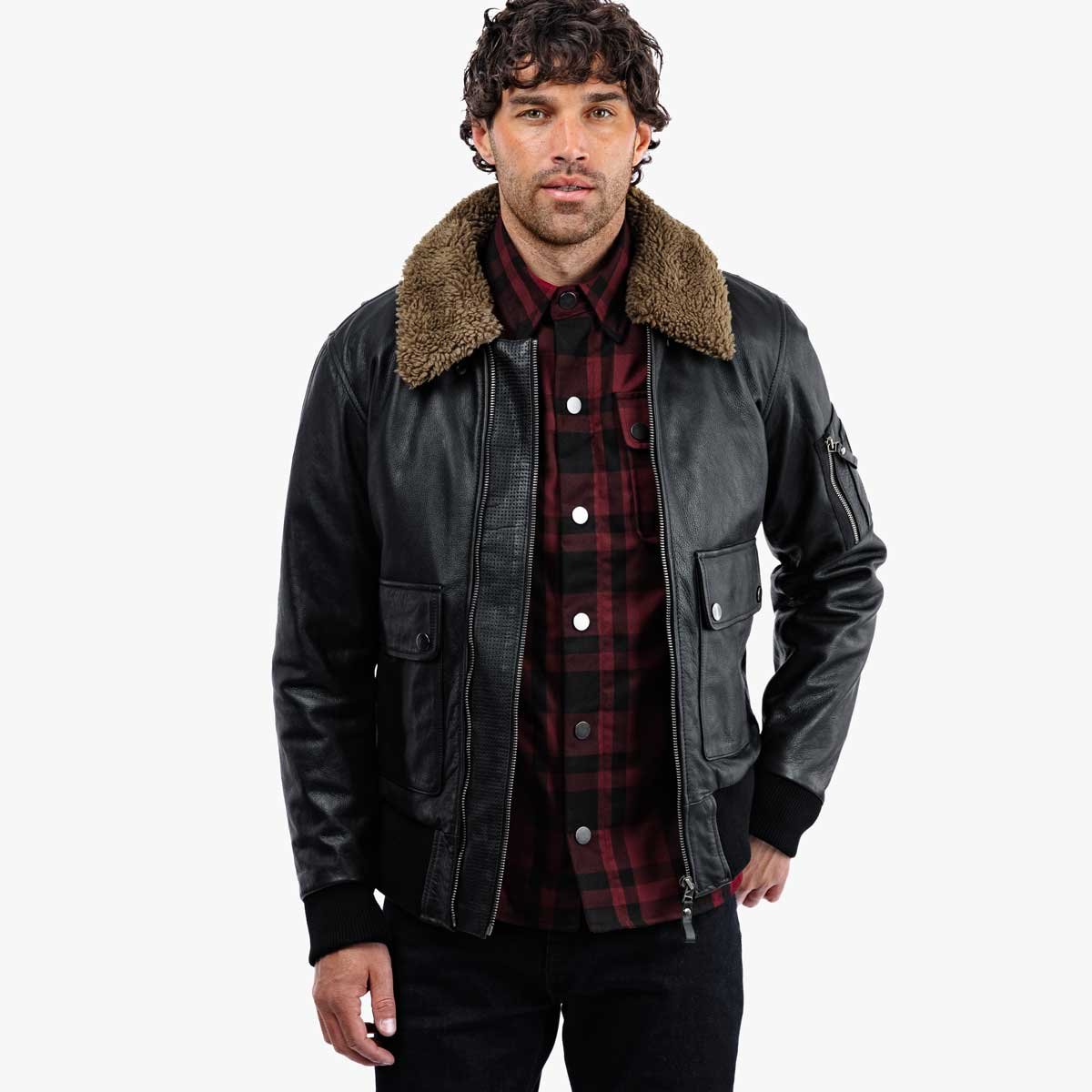 Spada Turbine CE Leather Bomber Jacket Black - Image 2