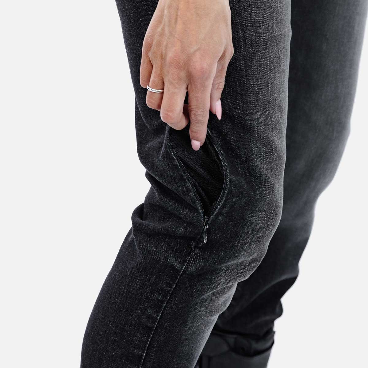 Spada Drifter CE Ladies Jeans Washed Black - Image 8