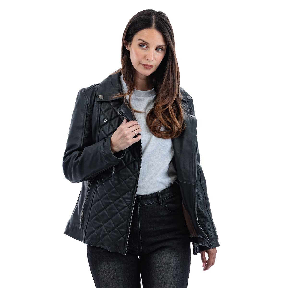 Spada Lancer Leather CE Ladies Jacket Black - Image 9