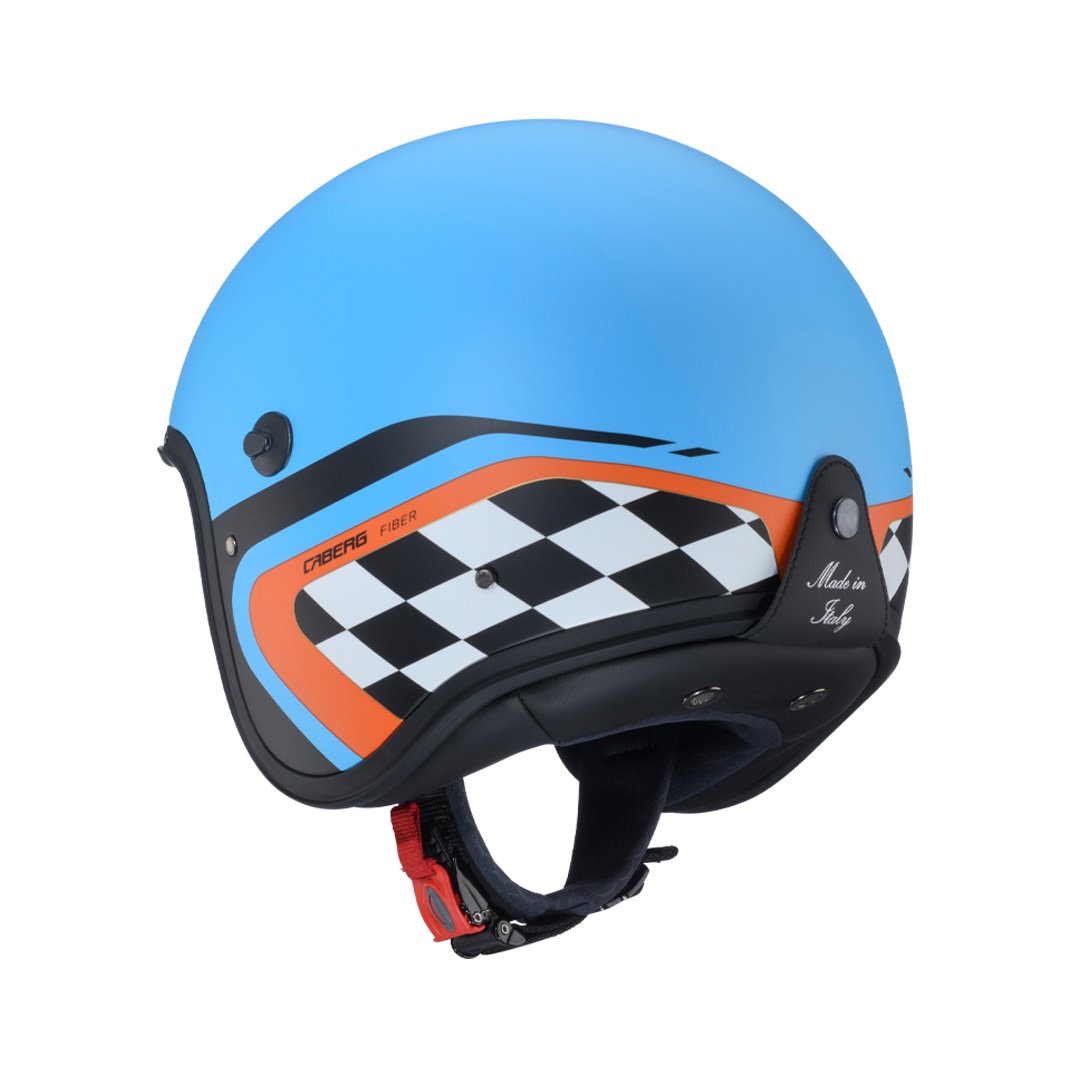 Caberg Freeride X Daytona Matt Blue/Black/Orange Helmet - Image 3