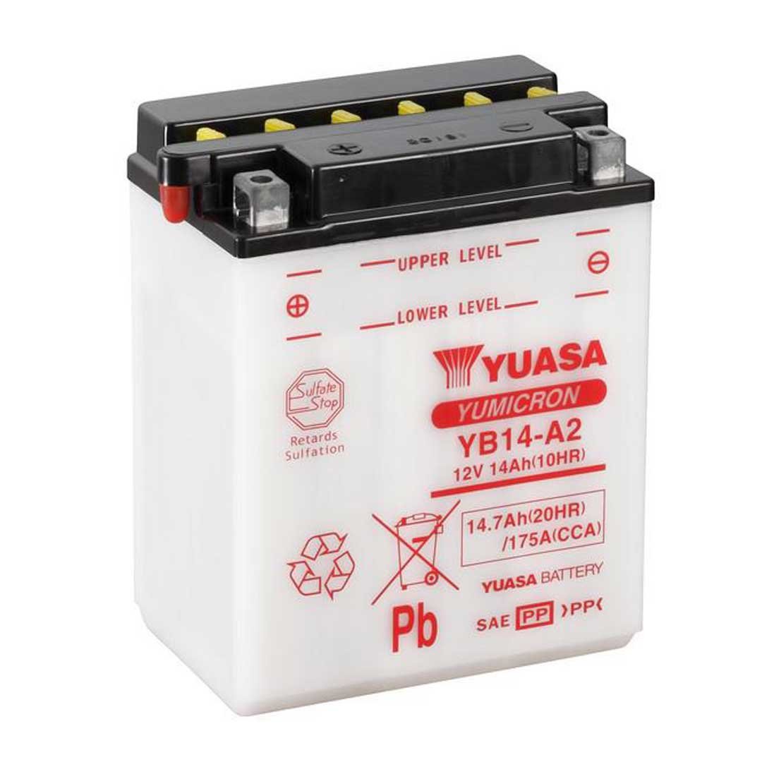 Yuasa Batteries YB14-A2 (CP) With Acid