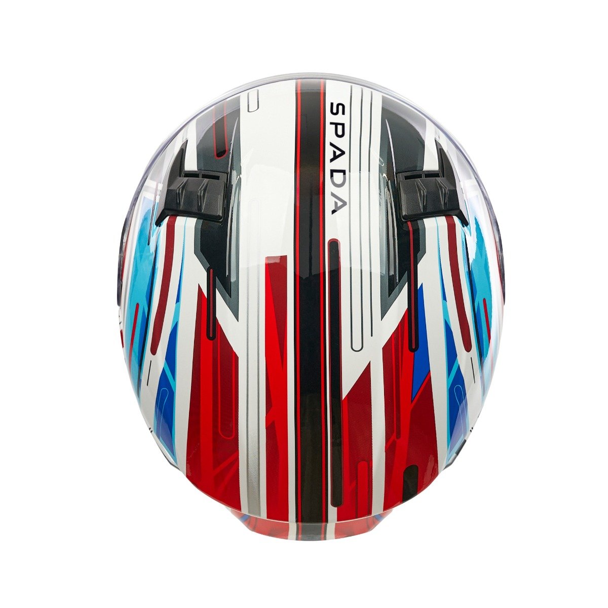 Spada Raiden 3 Cyclone White/Red/Blue Helmet - Image 5
