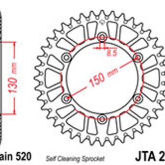 JT Rear Sprockets R/W 251-48SC Alloy