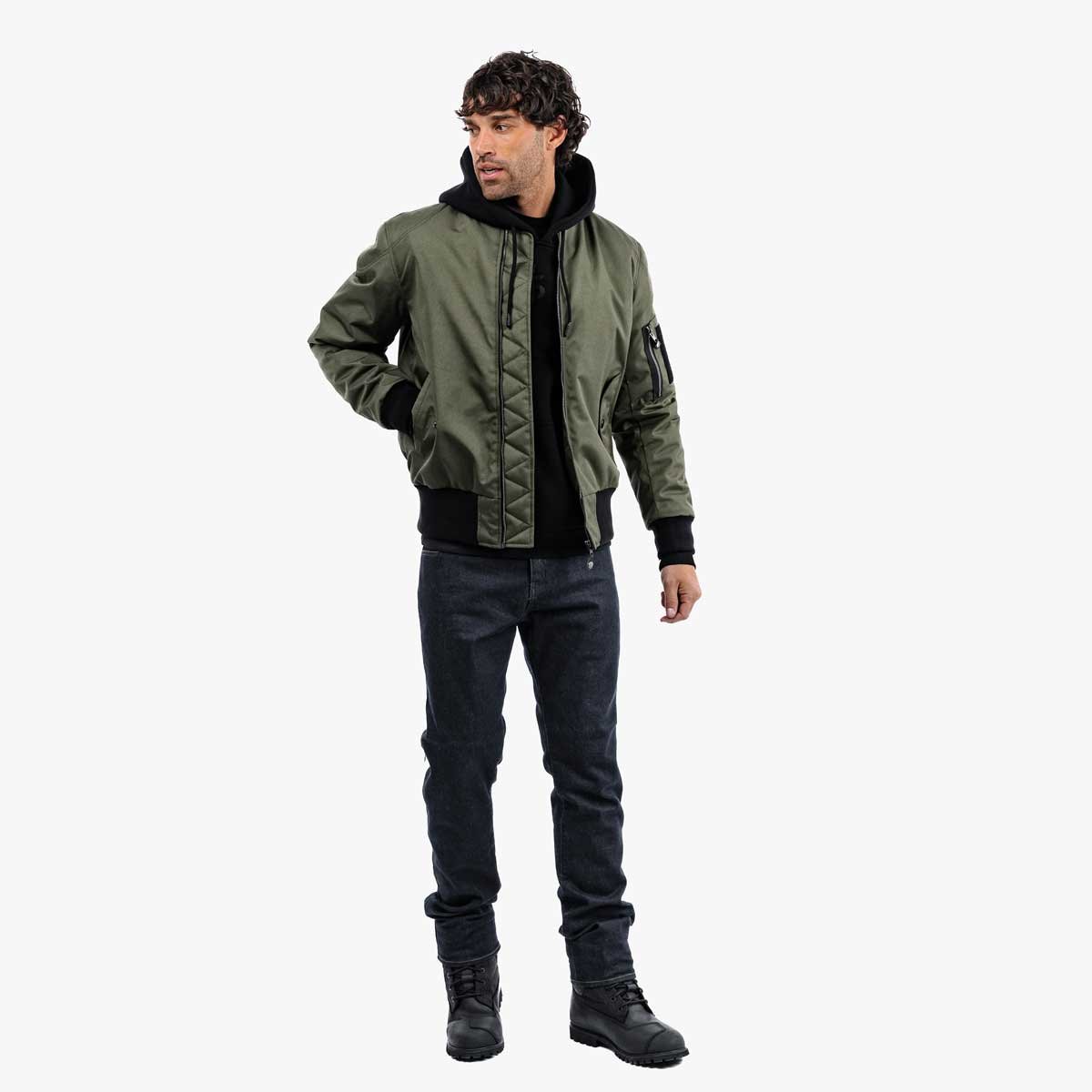 Spada Airforce MA1 CE WP Bomber Jacket Olive - Image 7