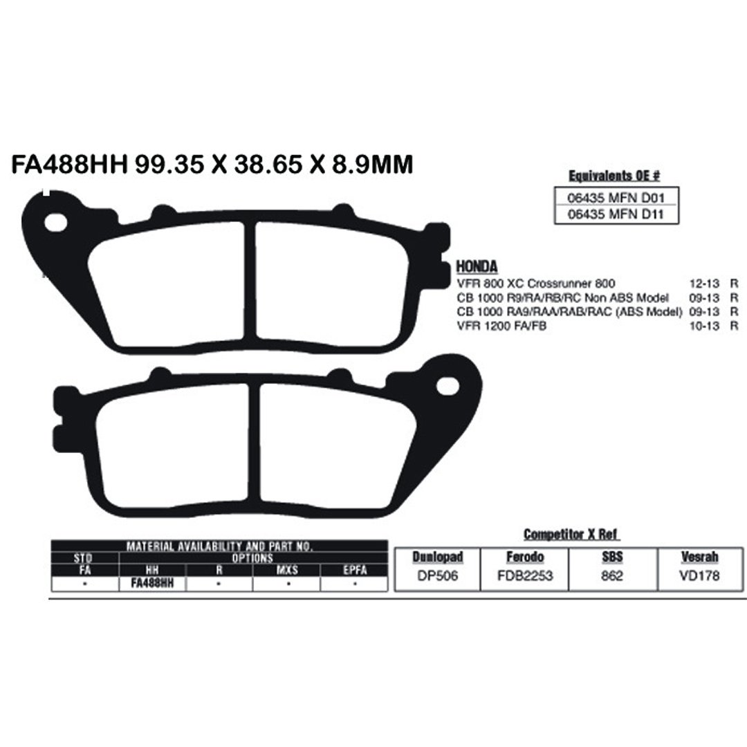 EBC Brake Pads FA488HH