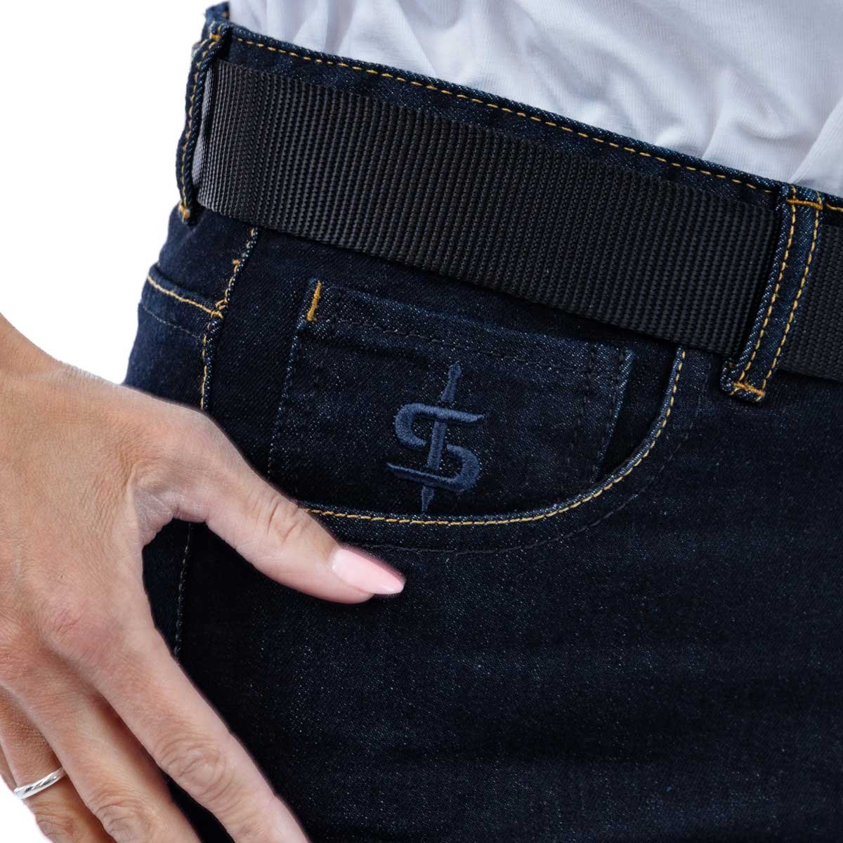Spada Drifter CE Ladies Jeans Short Leg Rinse Indigo - Image 7