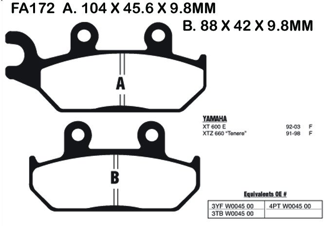 EBC Brake Pads FA172TT