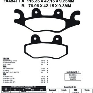 EBC Brake Pads FA484TT-SPECIAL ORDER