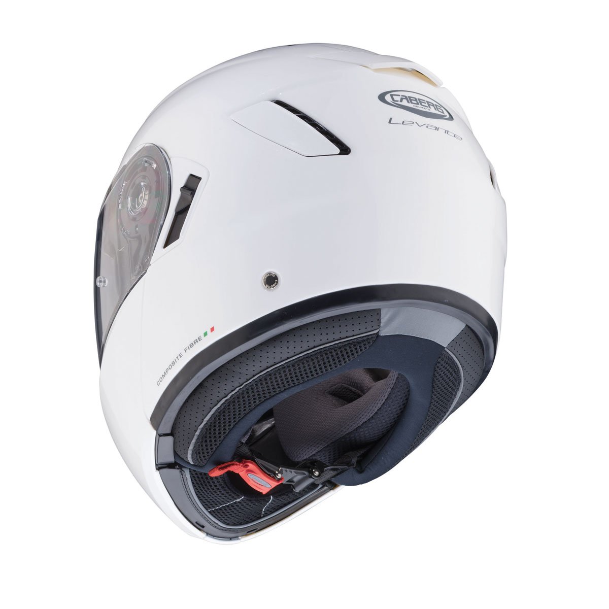 Caberg Levo White Flip Up Motorcycle Helmet - Image 3