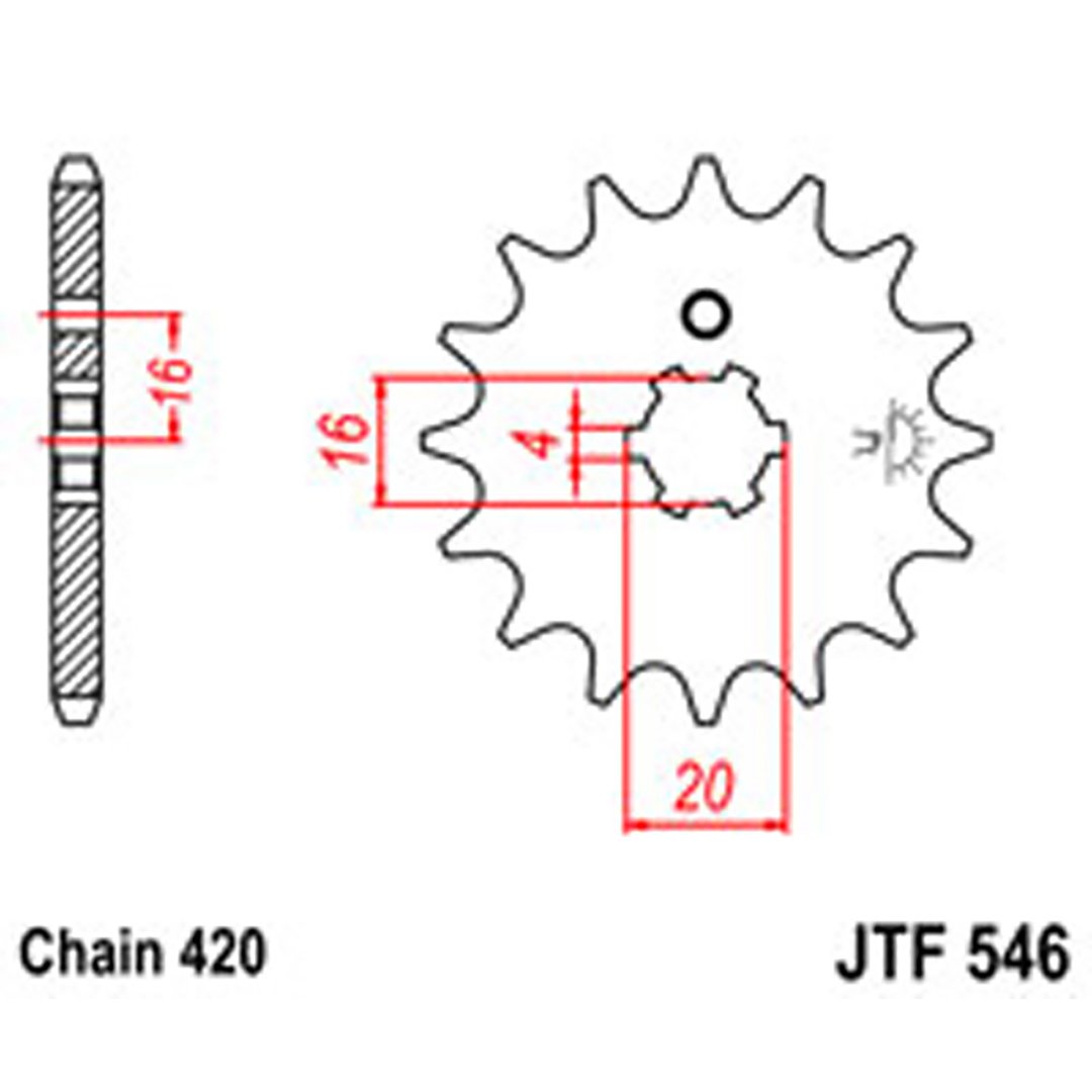 JT Gear Box Sprockets G/B 546/560-13