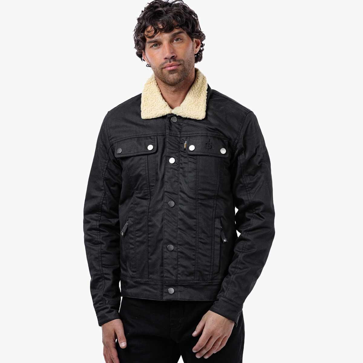 Spada Temper Trucker CE Jacket Black/Tan - Image 2