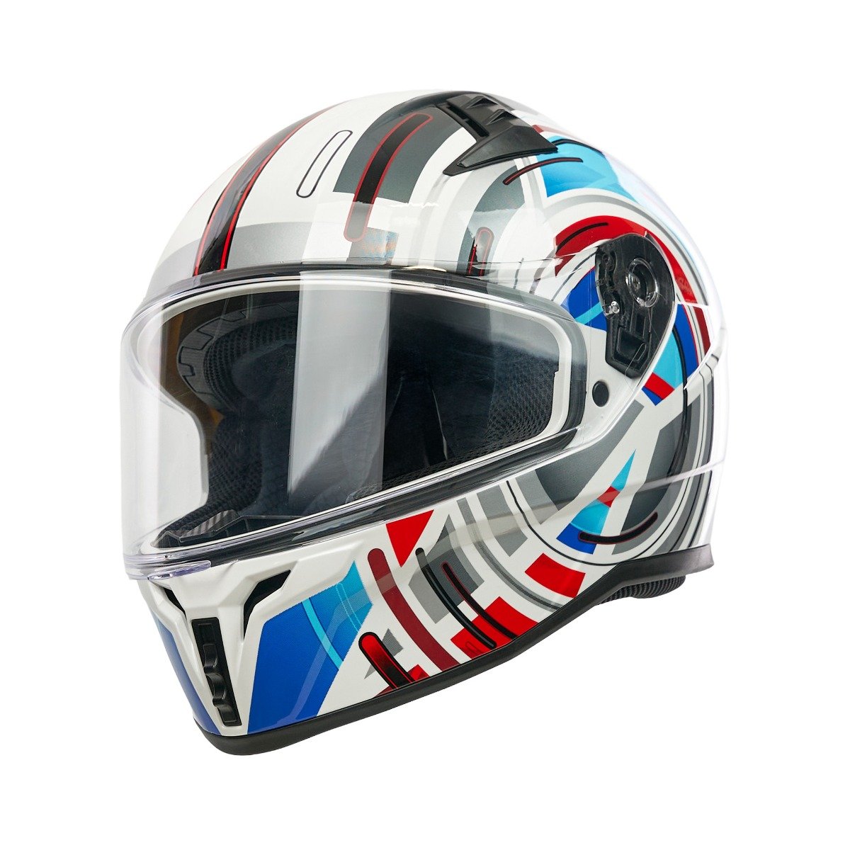 Spada Raiden 3 Cyclone White/Red/Blue Helmet - Image 2