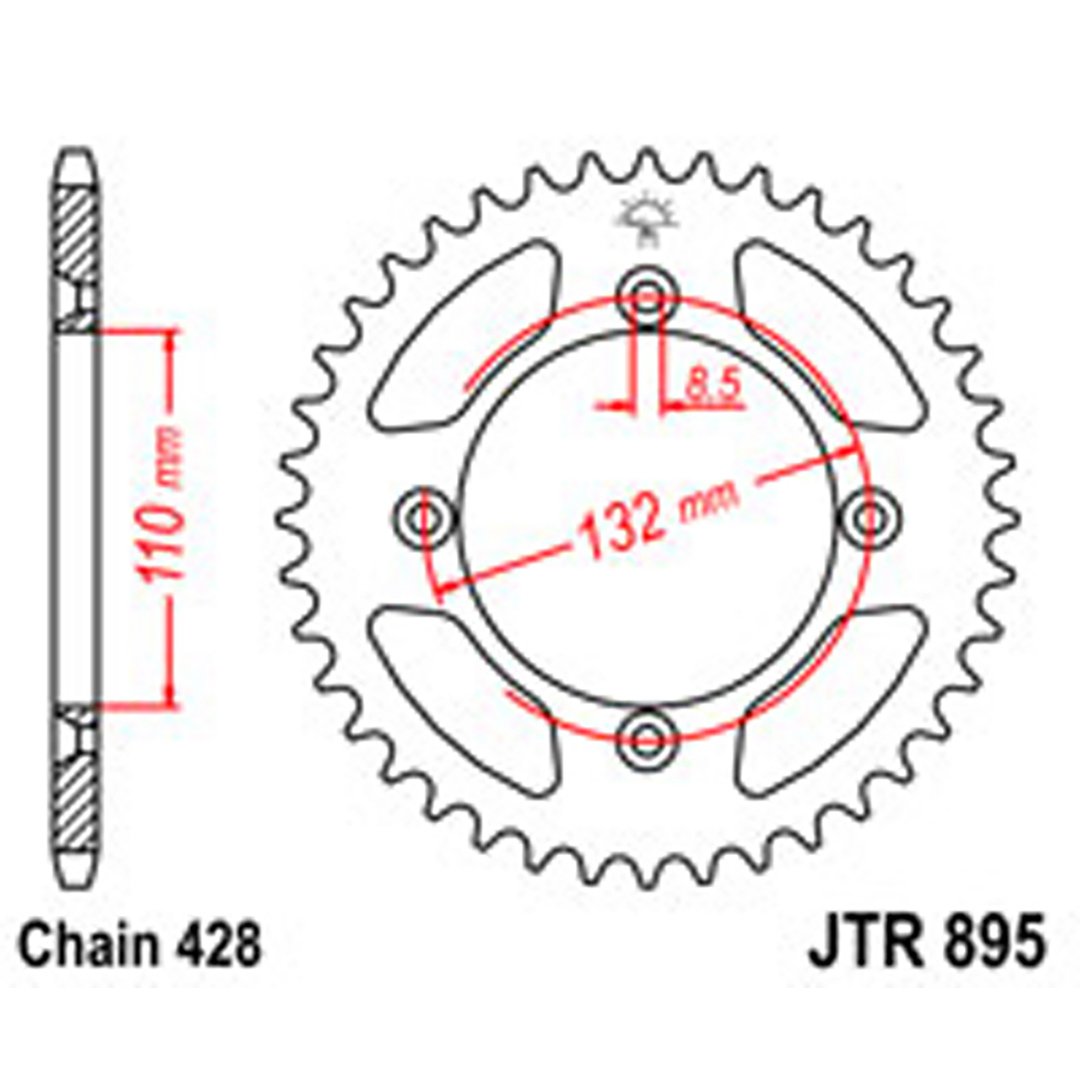 JT Rear Sprockets R/W 895-46 Husqvarna/KTM
