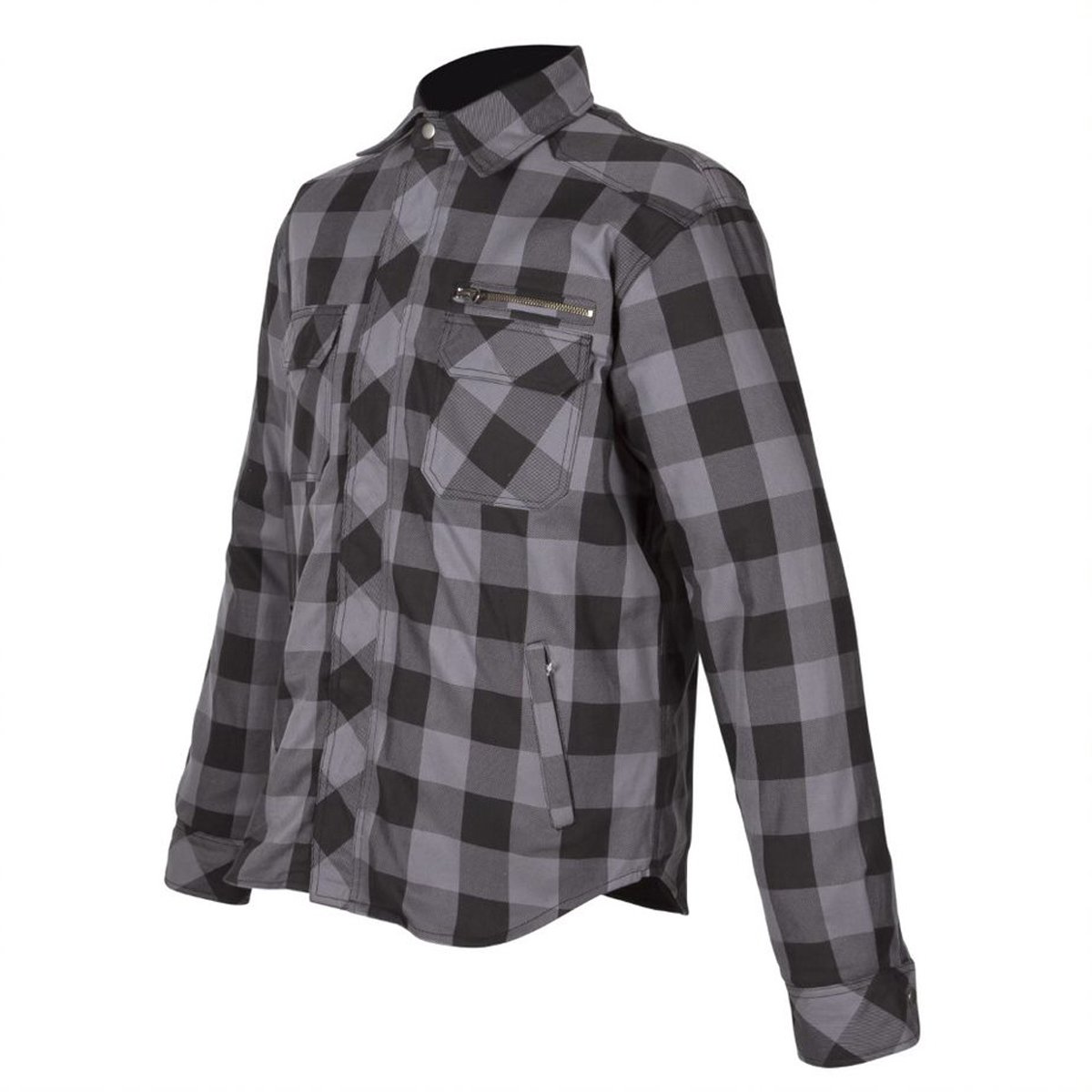 Spada Maine CE Jacket Black And Grey Check Shirt - Image 2