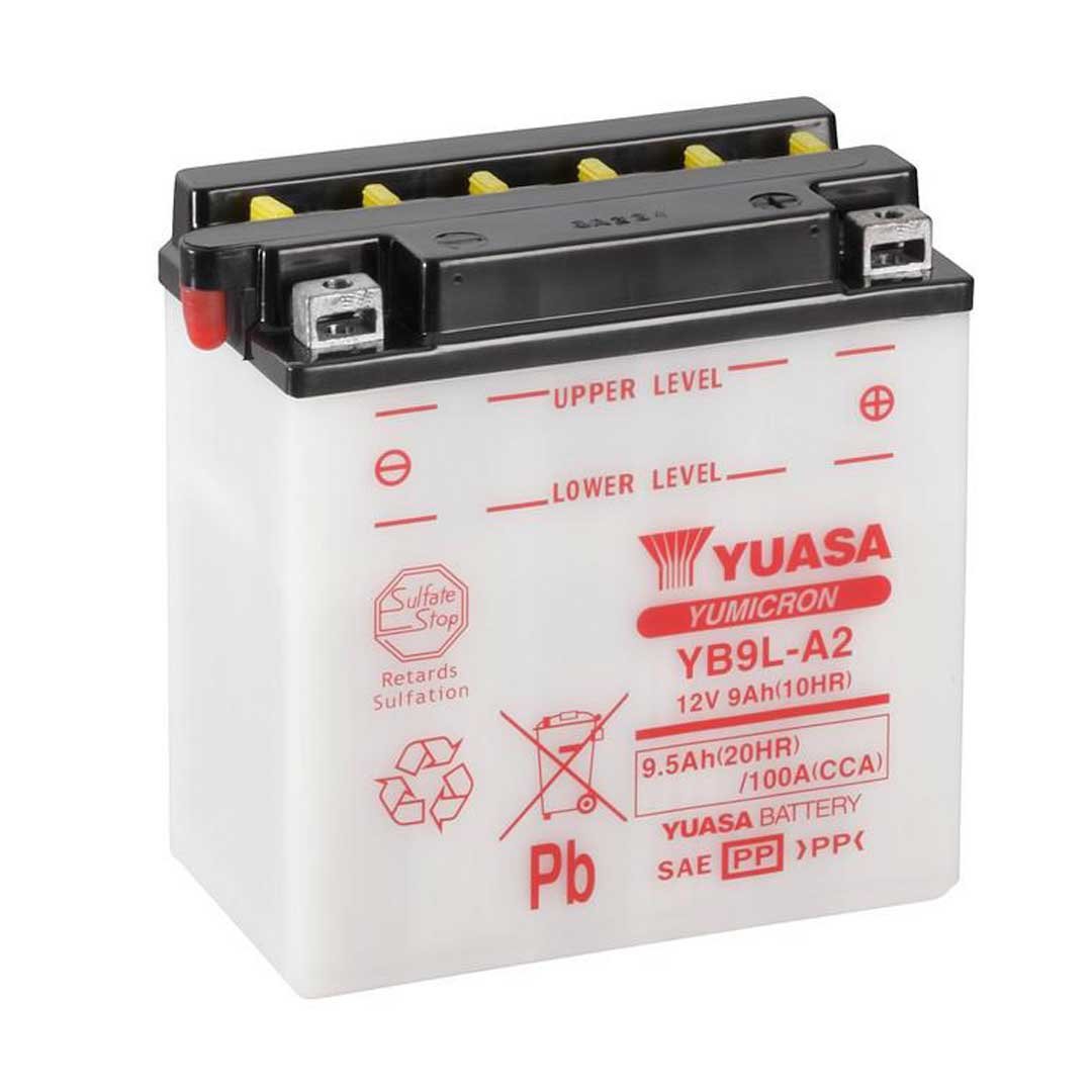 Yuasa Batteries YB9L-A2 (CP) With Acid