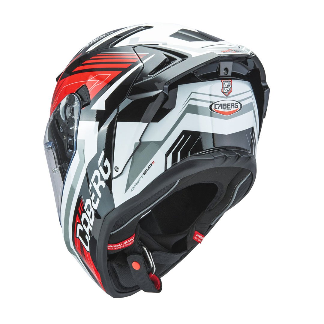 Caberg Drift Evo II Jarama Black/White/Red Full Face Motorcycle Helmet - Image 4