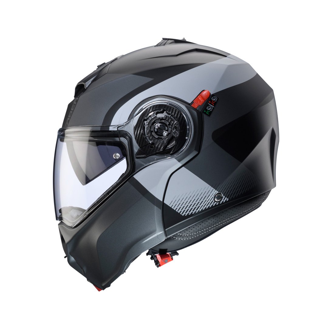 Caberg Duke Evo Indy Matt Black/Gun/Grey Helmet - Image 3