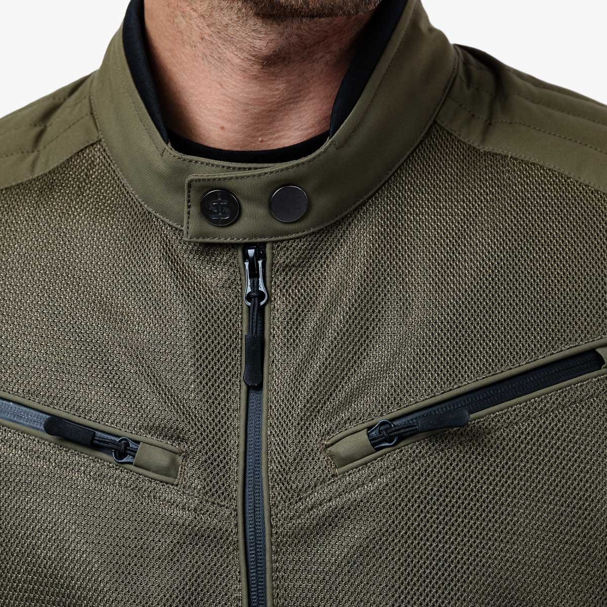 Spada Cafe Air CE Jacket Olive Green - Image 10