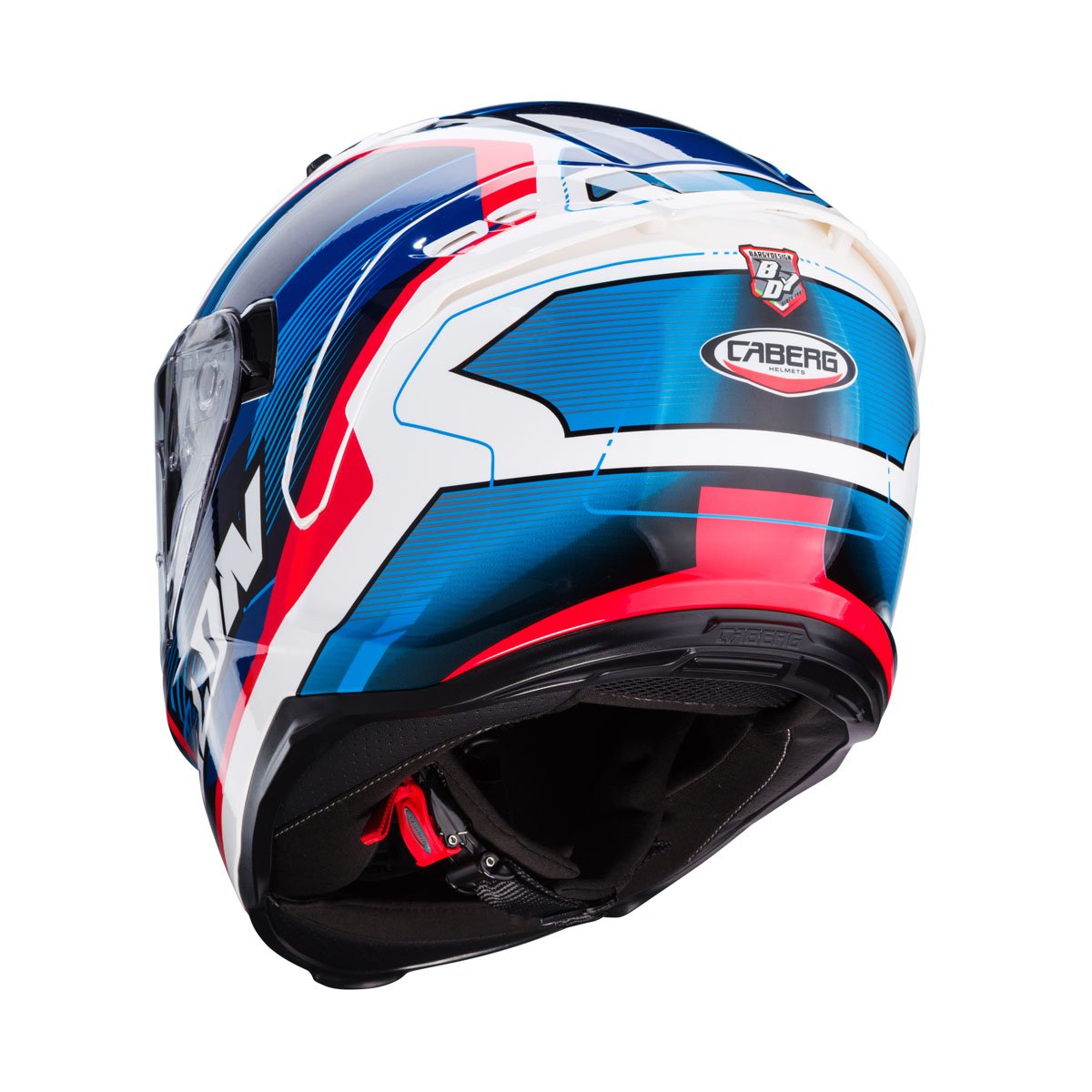Caberg Avalon X Optic White/Blue/Red Helmet - Image 3