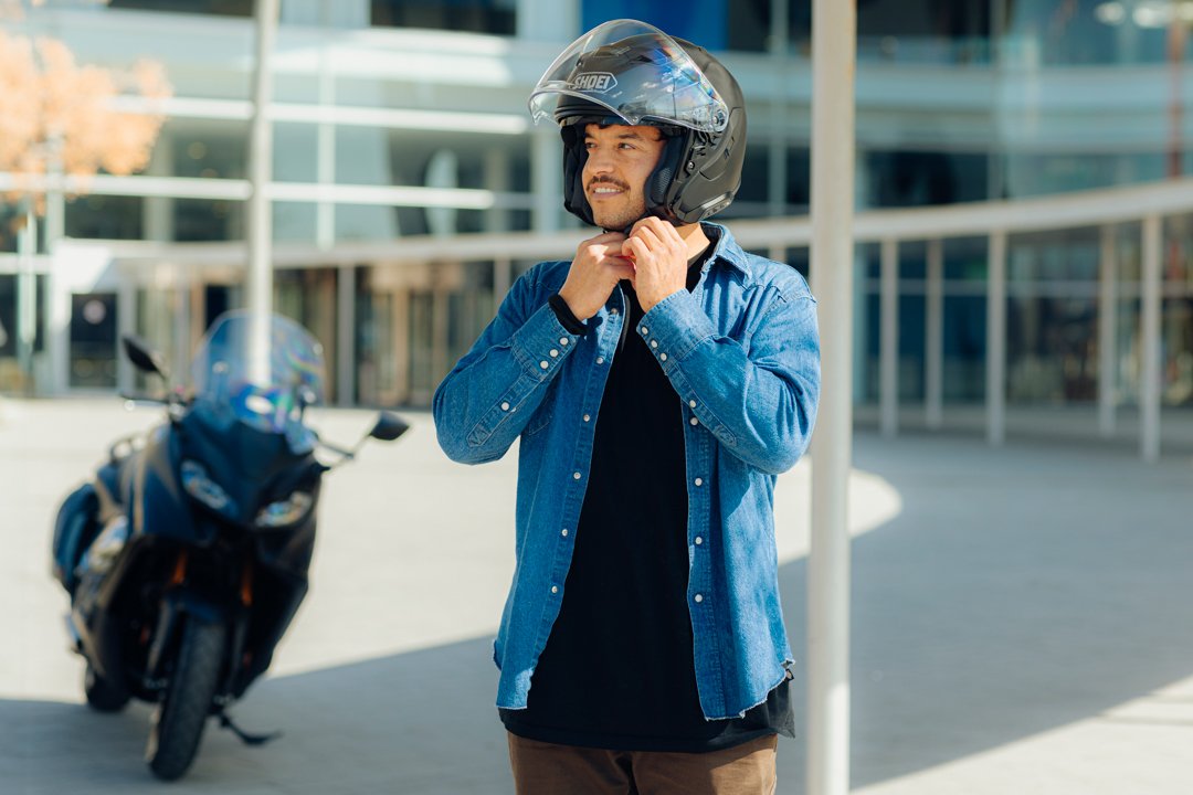 Shoei J-Cruise 3 Matt Blue Metallic Helmet - Image 6