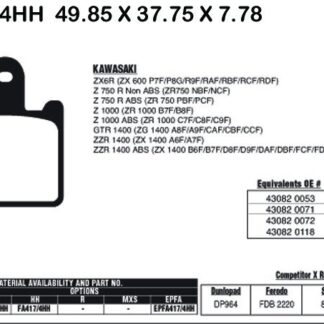 EBC Brake Pads FA417/4HH (4 Pcs Per Set)